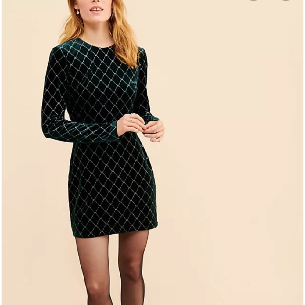 ENDLESS ROSE SPARKLE DETAIL VELVET MINI DRESS